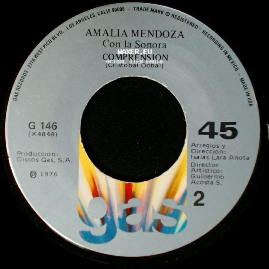 Amalia Mendoza Con La Sonora - Total / Comprension (Cristobal Dobal) side B