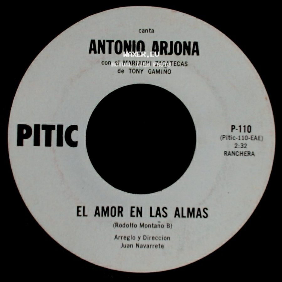 Antonio Arjona Con El Mariachi Zacatecas De Tony Gamiño - Las Redadas / El Amor En Las Almas side B