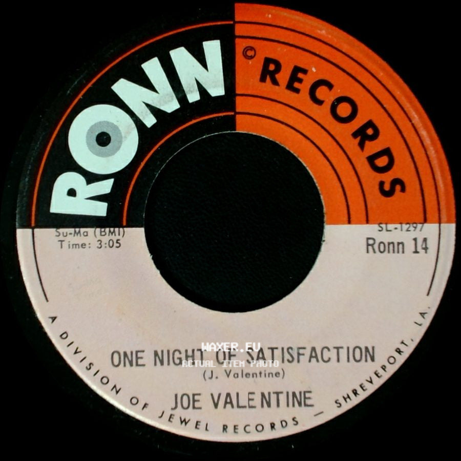 Joe Valentine - I Can't Stand To See You Go / One Night Of Satisfaction side B