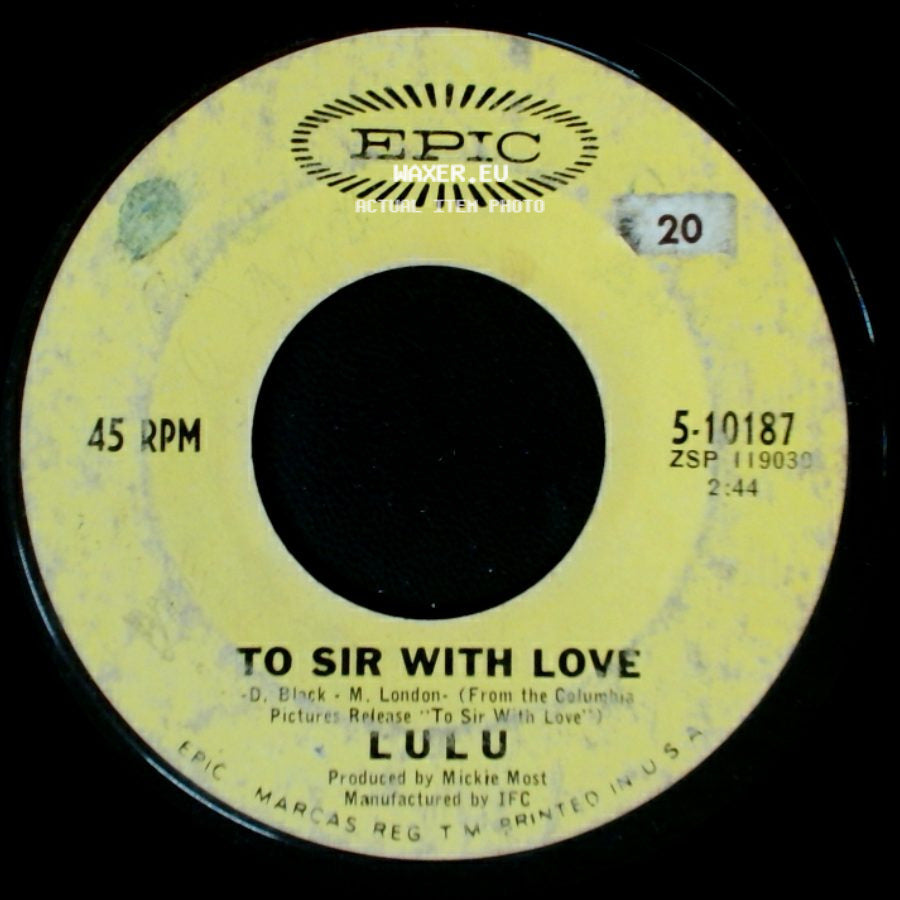 Lulu - To Sir With Love / The Boat That I Row side A
