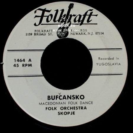 Folk Orchestra Skopje - Bufcansko / Džangurica Or Skudrinka side A