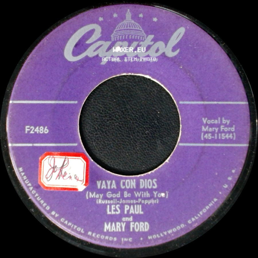 Les Paul And Mary Ford - Vaya Con Dios (May God Be With You) / Johnny (Is The Boy For Me) side A