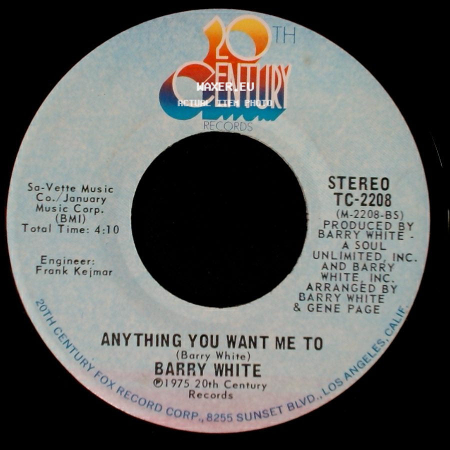 Barry White - I'll Do For You Anything You Want Me To / Anything You Want Me To side B
