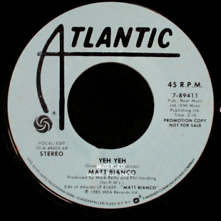 Matt Bianco - Yeh Yeh / Yeh Yeh side A