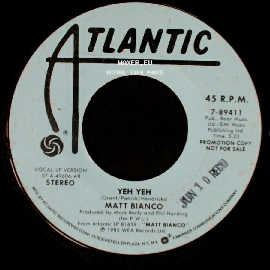 Matt Bianco - Yeh Yeh / Yeh Yeh side B