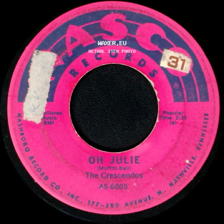 The Crescendos - My Little Girl / Oh Julie side B