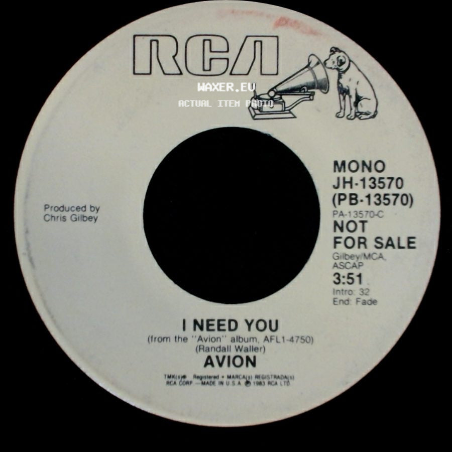 Avion - I Need You / I Need You side A
