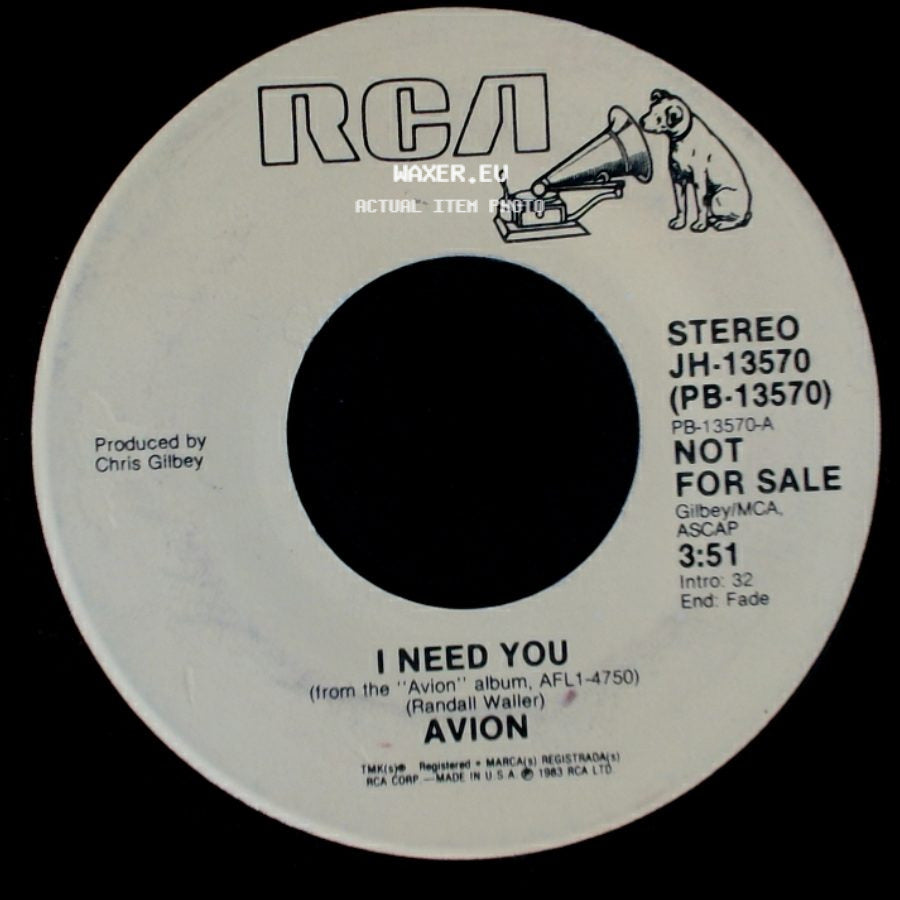 Avion - I Need You / I Need You side B