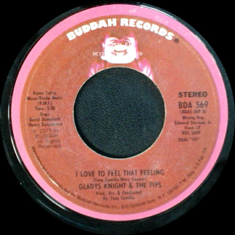 Gladys Knight & The Pips - Baby Don't Change Your Mind / I Love To Feel That Feeling side B