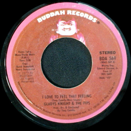 Gladys Knight & The Pips - Baby Don't Change Your Mind / I Love To Feel That Feeling side B