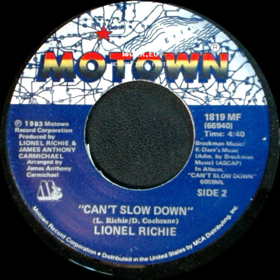 Lionel Richie - Say You, Say Me / Can't Slow Down side B