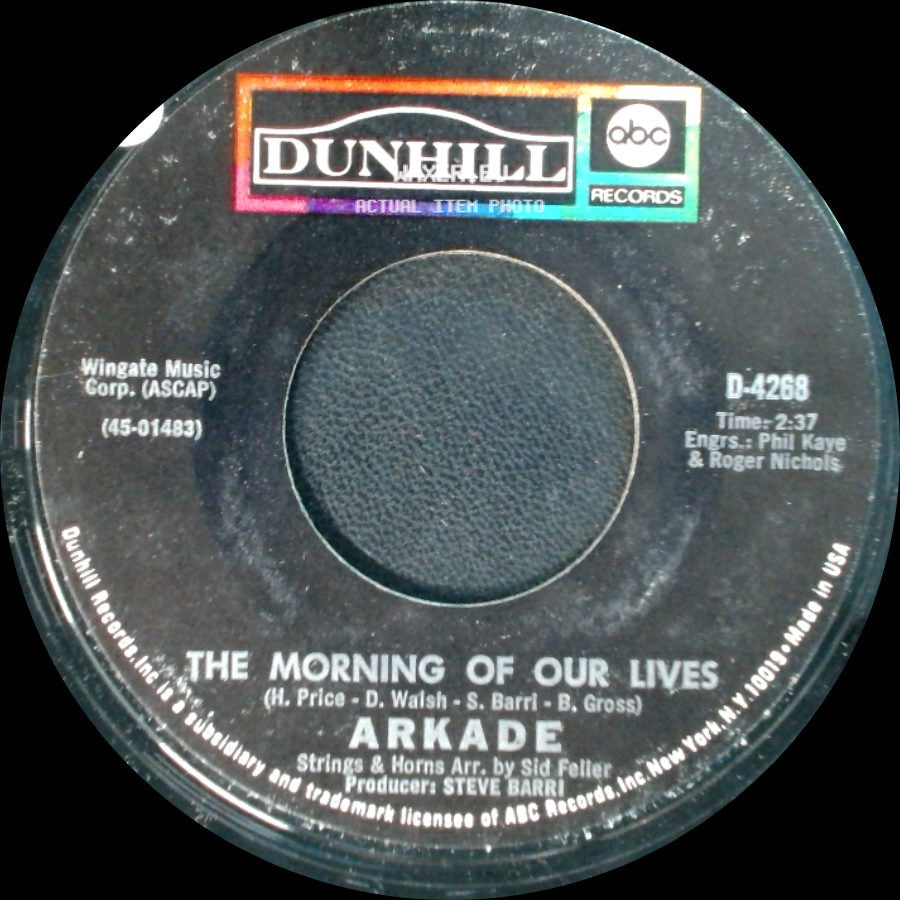 Arkade - Rhythm Of The People / The Morning Of Our Lives side B
