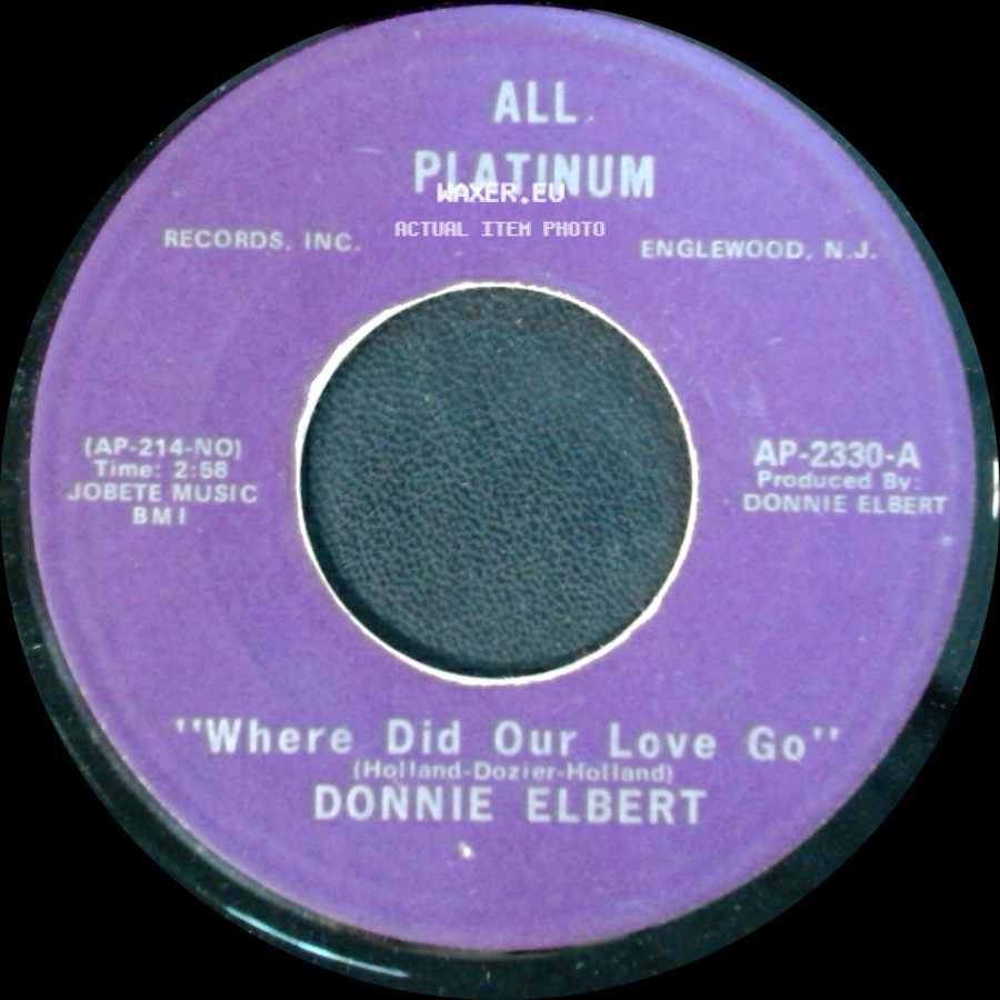 Donnie Elbert - That's If You Love Me / Where Did Our Love Go side B