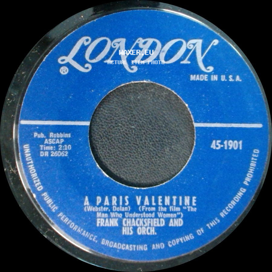 Frank Chacksfield And His Orch. - On The Beach / A Paris Valentine side B