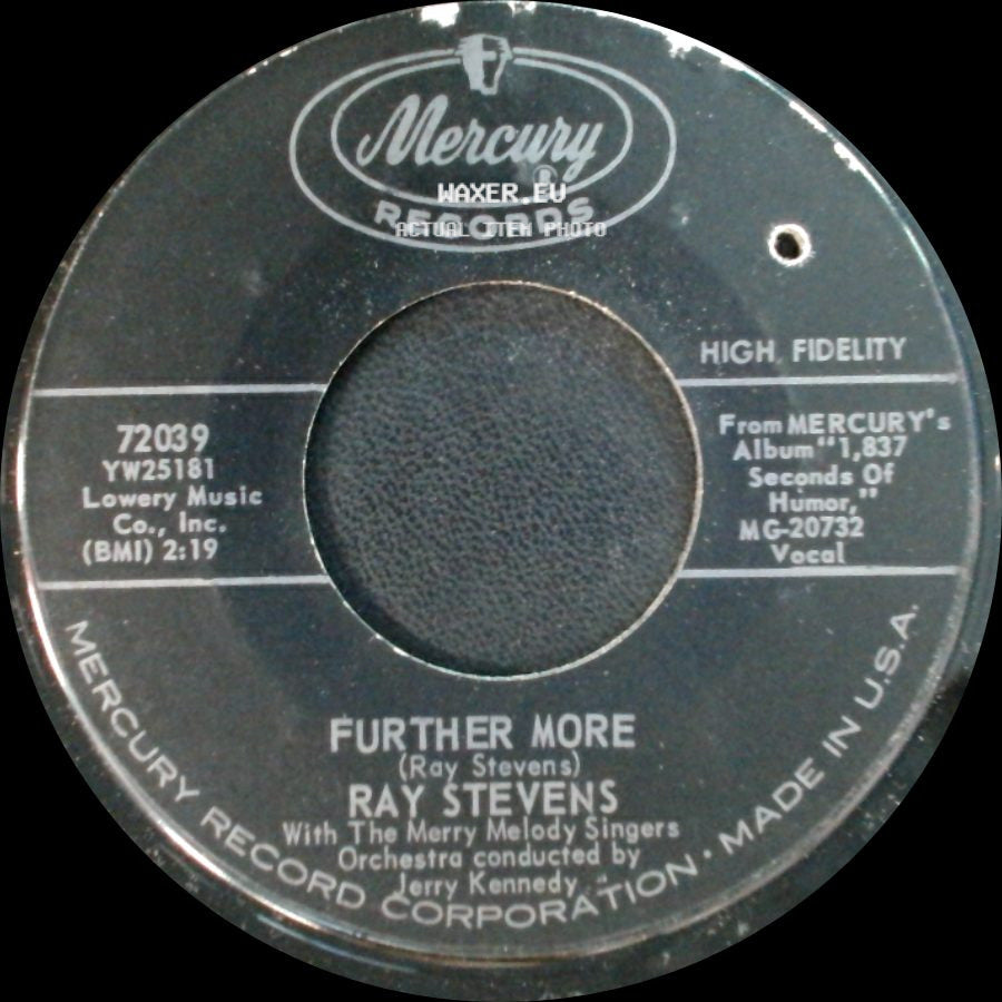 Ray Stevens - Saturday Night At The Movies / Further More side B