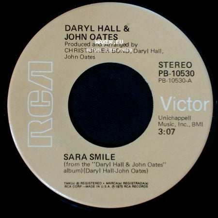 Daryl Hall & John Oates - Sara Smile / Soldering side A