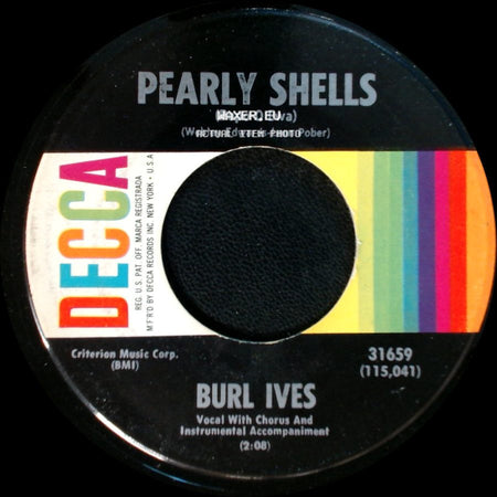 Burl Ives - What Little Tears Are Made Of / Pearly Shells side B