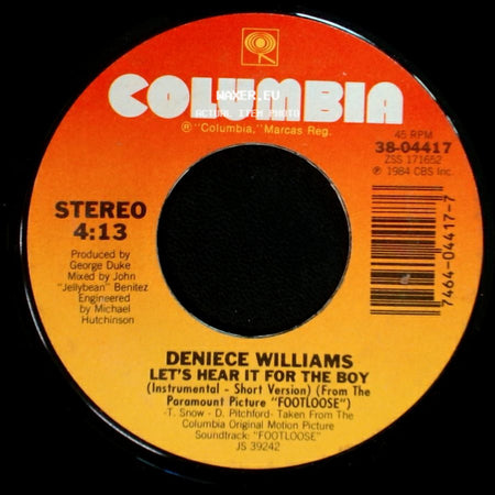 Deniece Williams - Let's Hear It For The Boy / Let's Hear It For The Boy side A