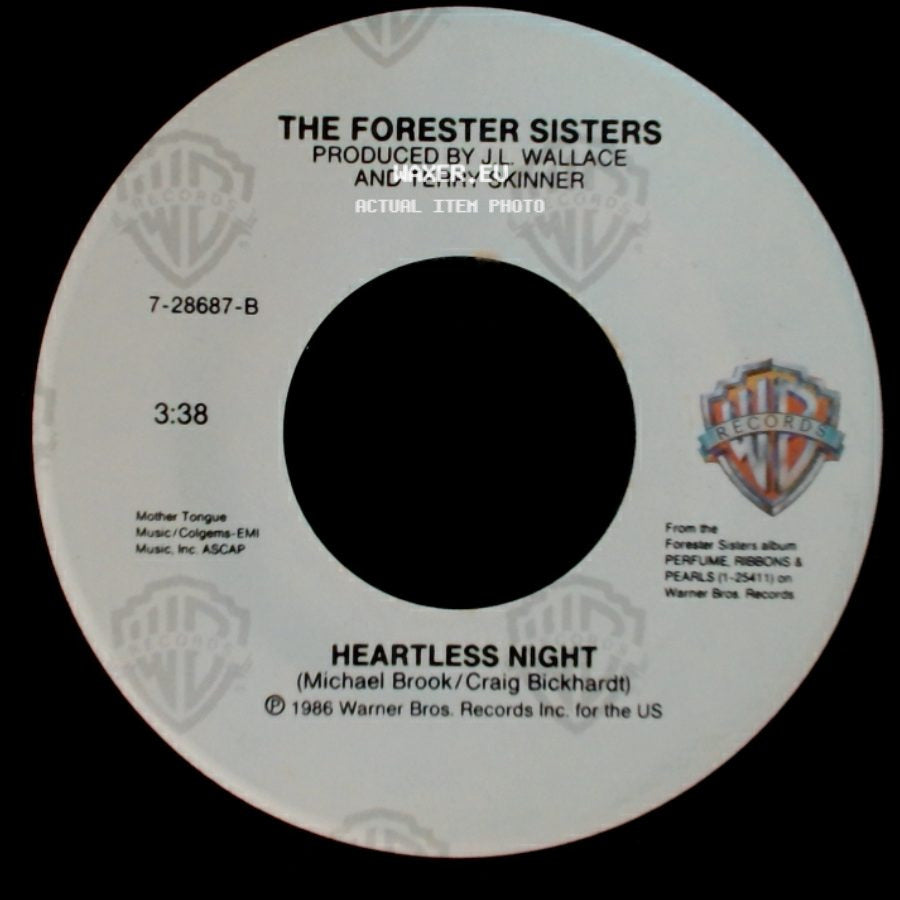 The Forester Sisters - Lonely Alone / Heartless Night side B