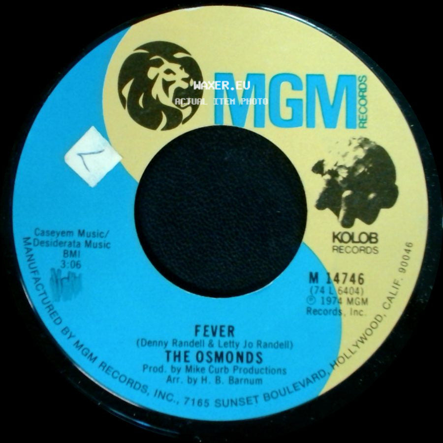 The Osmonds - Love Me For A Reason / Fever side B