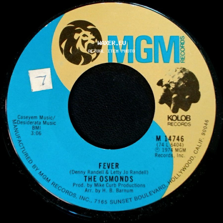 The Osmonds - Love Me For A Reason / Fever side B