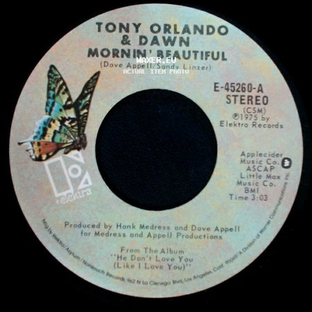 Tony Orlando & Dawn - Mornin' Beautiful / Dance, Rosie, Dance side A