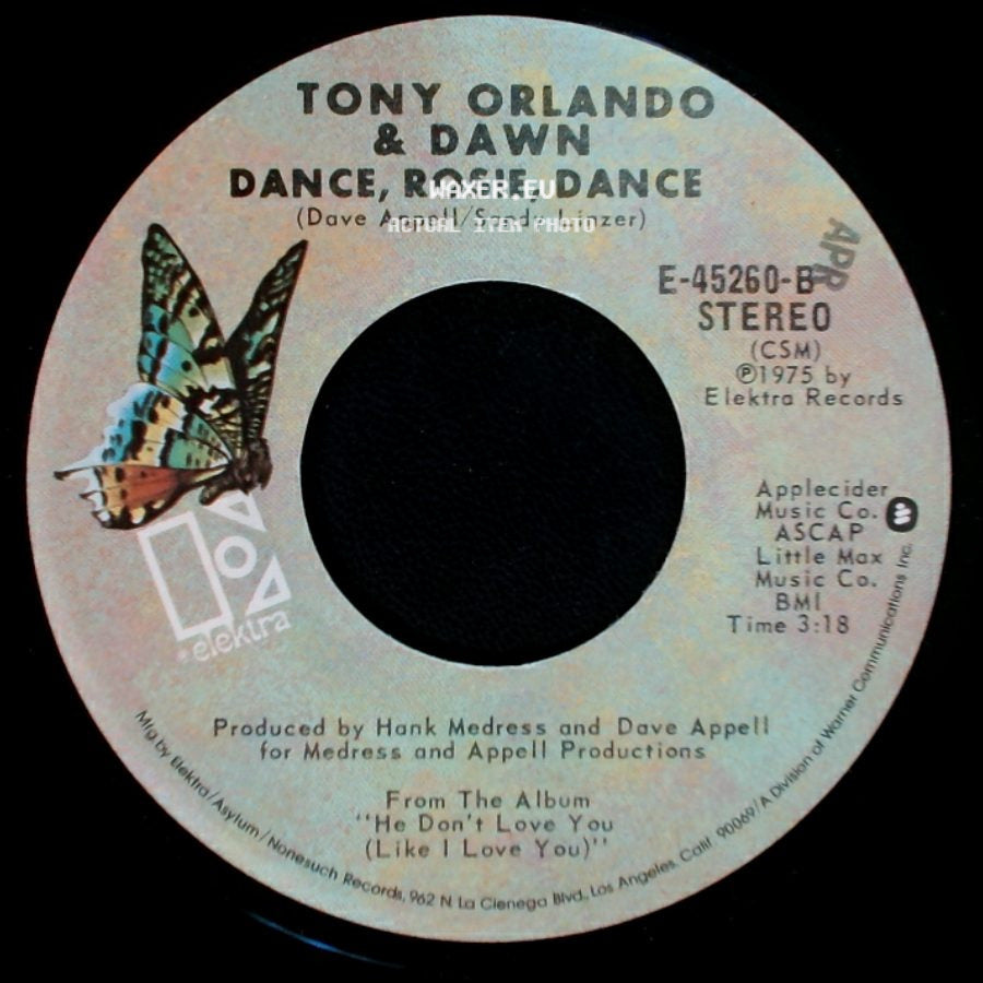 Tony Orlando & Dawn - Mornin' Beautiful / Dance, Rosie, Dance side B