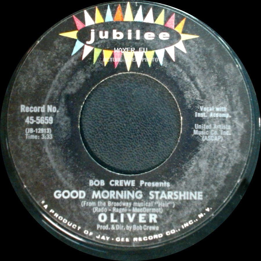 Oliver - Can't You See / Good Morning Starshine side B