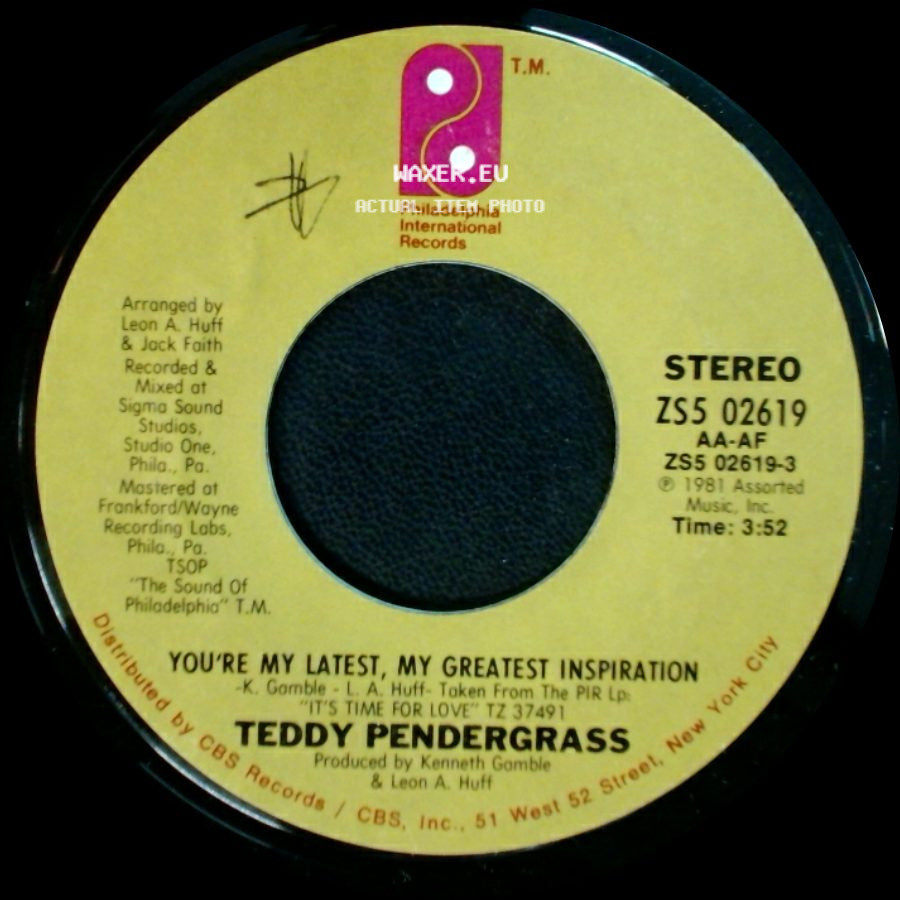 Teddy Pendergrass - You're My Latest, My Greatest Inspiration / Keep On Lovin' Me side A