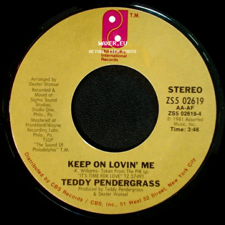 Teddy Pendergrass - You're My Latest, My Greatest Inspiration / Keep On Lovin' Me side B