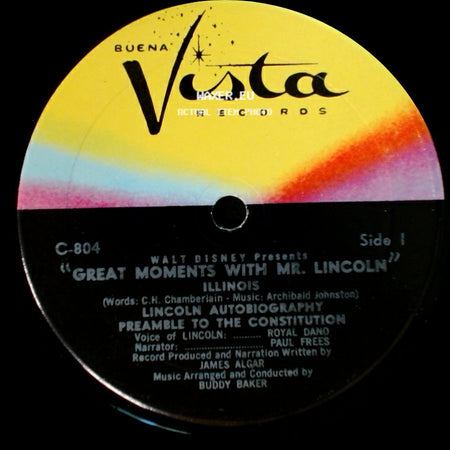Walt Disney Presents - Great Moments With Mr. Lincoln / Great Moments With Mr. Lincoln side A