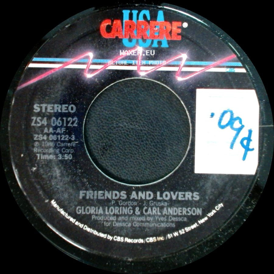 Gloria Loring & Carl Anderson / Gloria Loring - Friends And Lovers / You Always Knew side A