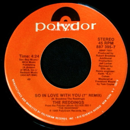 The Reddings - So In Love With You (7" Remix) / So In Love With You (Instrumental) side A