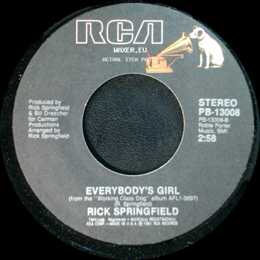 Rick Springfield - Love Is Alright Tonite / Everybody's Girl side B