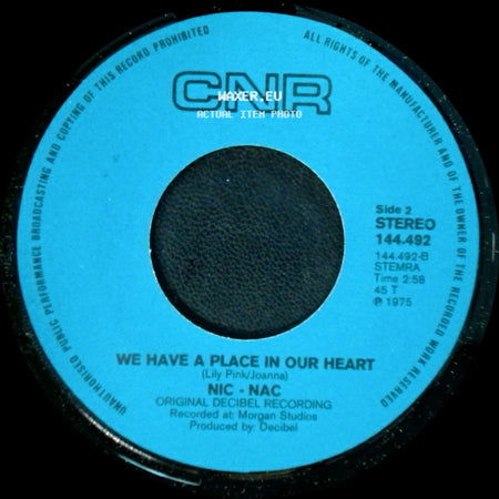 Nic - Nac - Let The World Go Round Again / We Have A Place In Our Heart side B