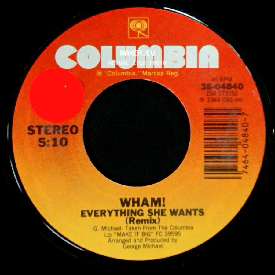 Wham! - Like A Baby / Everything She Wants (Remix) side B