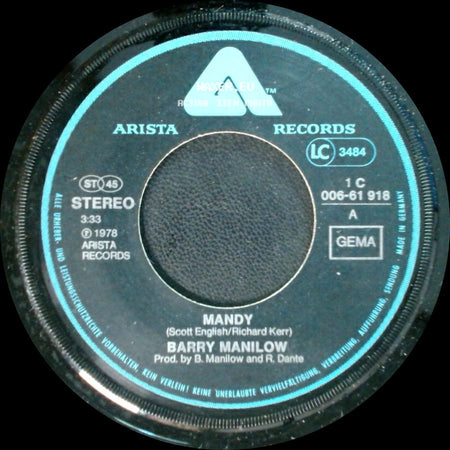 Barry Manilow - Mandy / Ready To Take A Chance Again side A