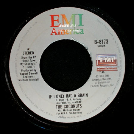 The Coconuts - Indiscreet / If I Only Had A Brain side B
