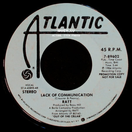 Ratt - Lack Of Communication / Lack Of Communication side A