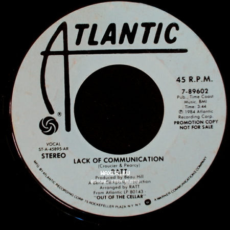 Ratt - Lack Of Communication / Lack Of Communication side B