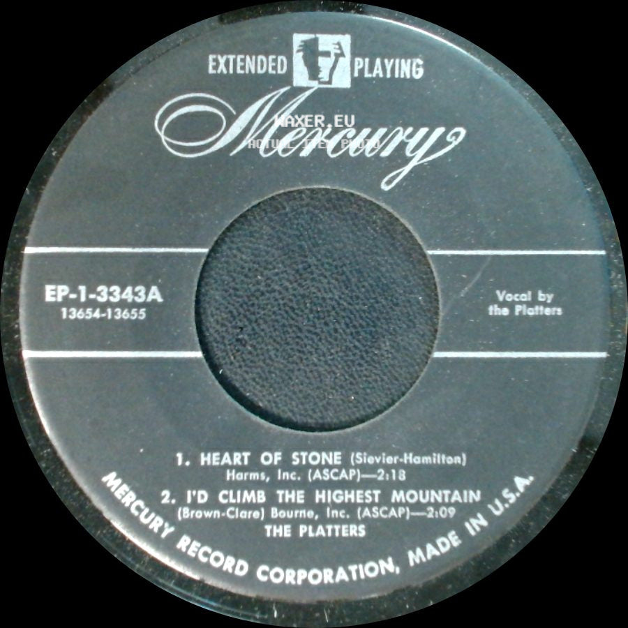 The Platters - September In The Rain / You've Changed / Heart Of Stone / I'd Climb The Highest Mountain side B
