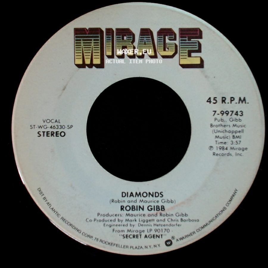 Robin Gibb - Boys Do Fall In Love / Diamonds side B