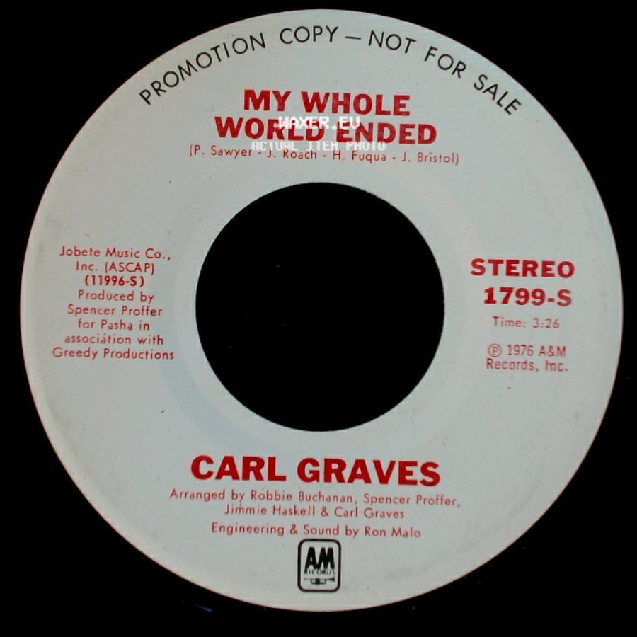Carl Graves - My Whole World Ended / My Whole World Ended side A