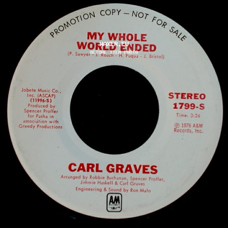 Carl Graves - My Whole World Ended / My Whole World Ended side A