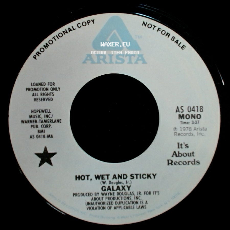 Galaxy - Hot, Wet And Sticky / Hot, Wet And Sticky side A
