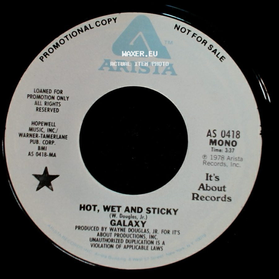 Galaxy - Hot, Wet And Sticky / Hot, Wet And Sticky side B