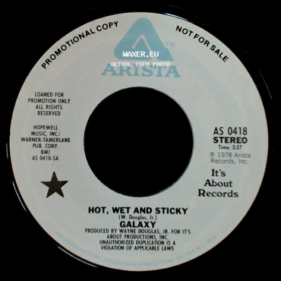 Galaxy - Hot, Wet And Sticky / Hot, Wet And Sticky side B