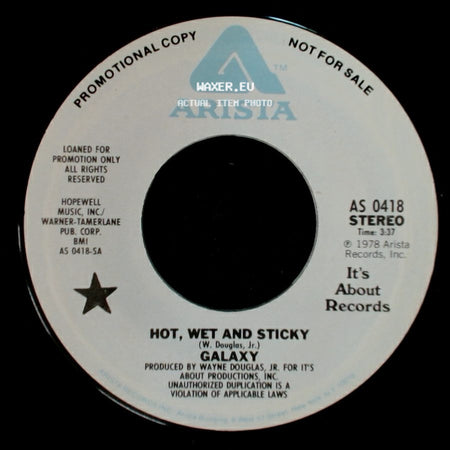 Galaxy - Hot, Wet And Sticky / Hot, Wet And Sticky side B