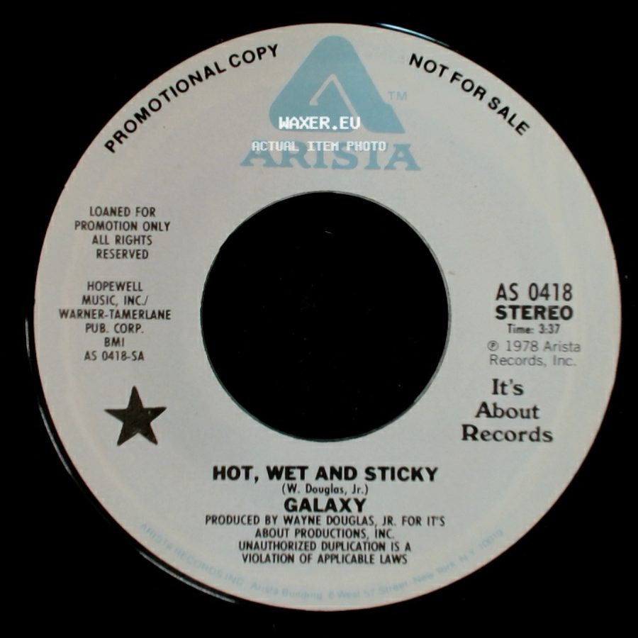 Galaxy - Hot, Wet And Sticky / Hot, Wet And Sticky side B