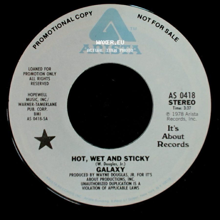 Galaxy - Hot, Wet And Sticky / Hot, Wet And Sticky side B